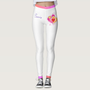Valentine Hearts & Shades of Pink Leggings