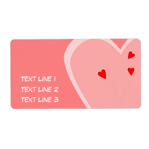 Valentine Hearts Template For Label