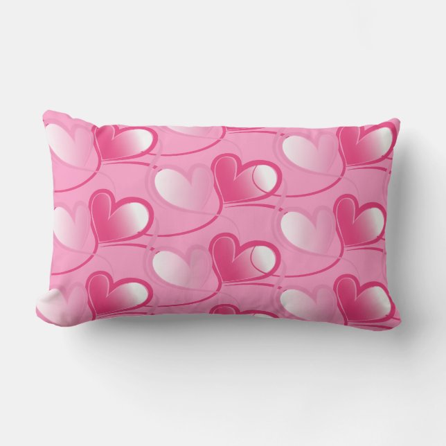 Valentine Hearts Throw Pillow (Front)
