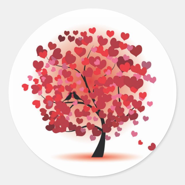 Valentine Hearts Tree Stickers (Front)