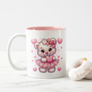 Valentine Hearts Two-Tone Coffee Mug
