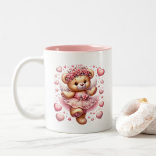 Valentine Hearts Two-Tone Coffee Mug