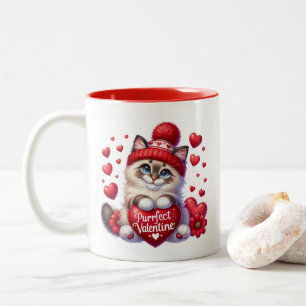Valentine Hearts Two-Tone Coffee Mug