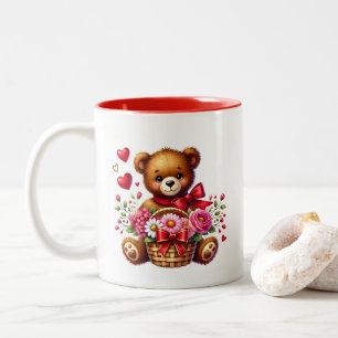 Valentine Hearts Two-Tone Coffee Mug