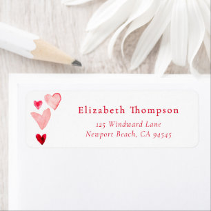 Valentine Hearts Whimsical Art Watercolor