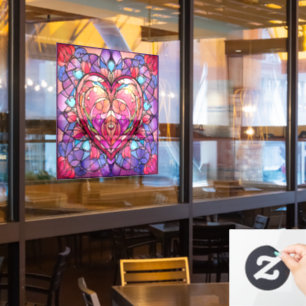 Valentine Hearts Window Cling