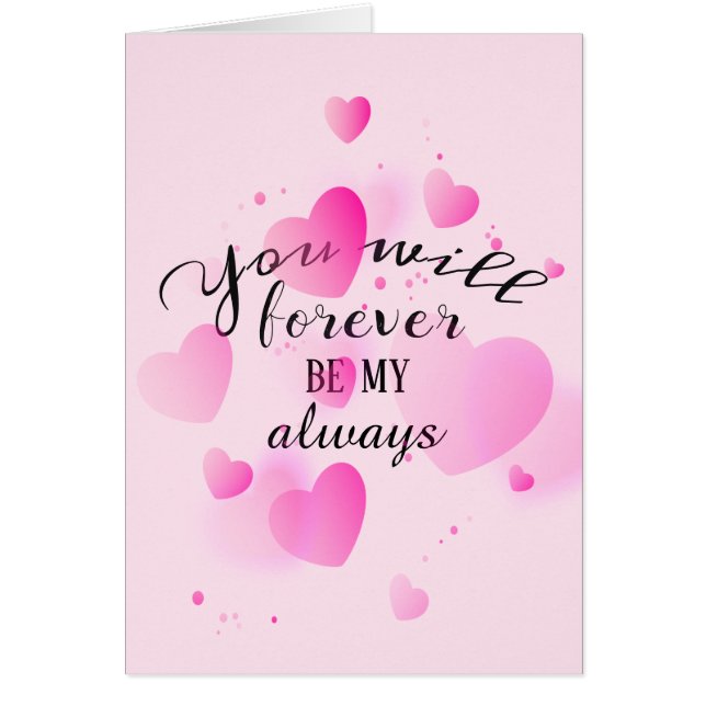 Valentine Hearts with Love Quote (Front)