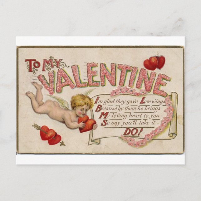 Valentine Holiday Postcard (Front)