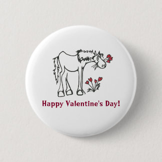Valentine Horse Custom Message Button