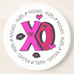Valentine Hugs and Kisses Coaster