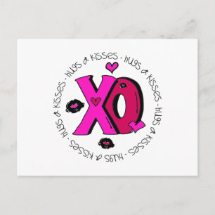 Valentine Hugs and Kisses Holiday Postcard