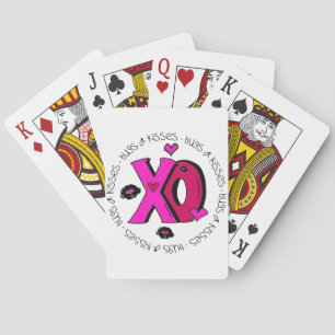 Valentine Hugs and Kisses Playing Cards