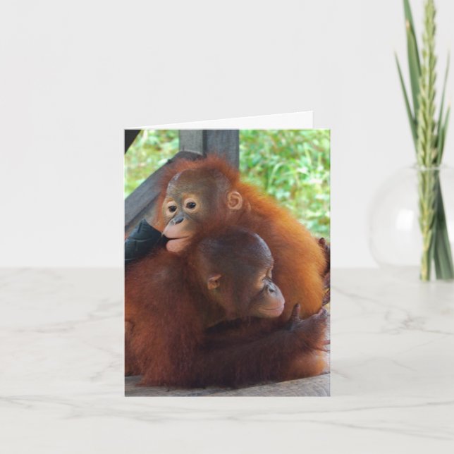 Valentine Hugs and Love Holiday Card (Front)