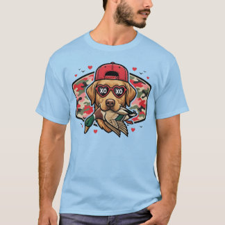 Valentine Hunting Dog Duck T-Shirt