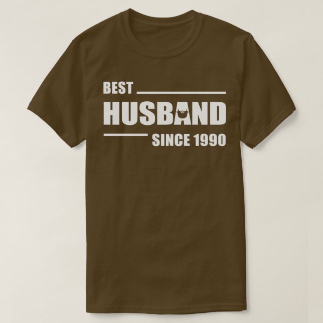 Valentine Husband Gifts Best Husband Since 1990 T-Shirt (Design Front)