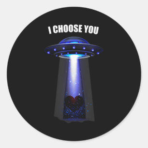 Valentine I Choose You  Classic Round Sticker