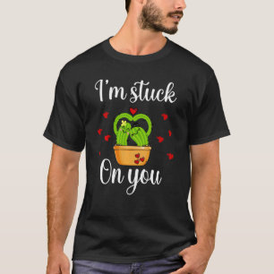 Valentine I M Stuck On To You Cactus Love T-Shirt