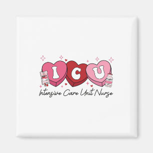Valentine Icu Nurse Retro Intensive Care Unit Nurs Magnet