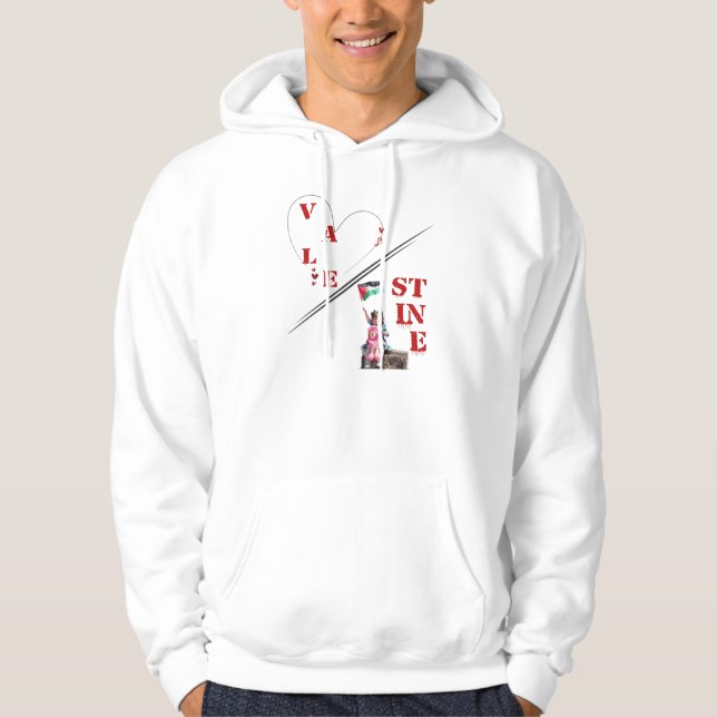 Valentine in Palestine Hoodie (Front)