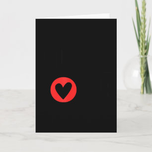 Valentine Just Love Black And Red Card