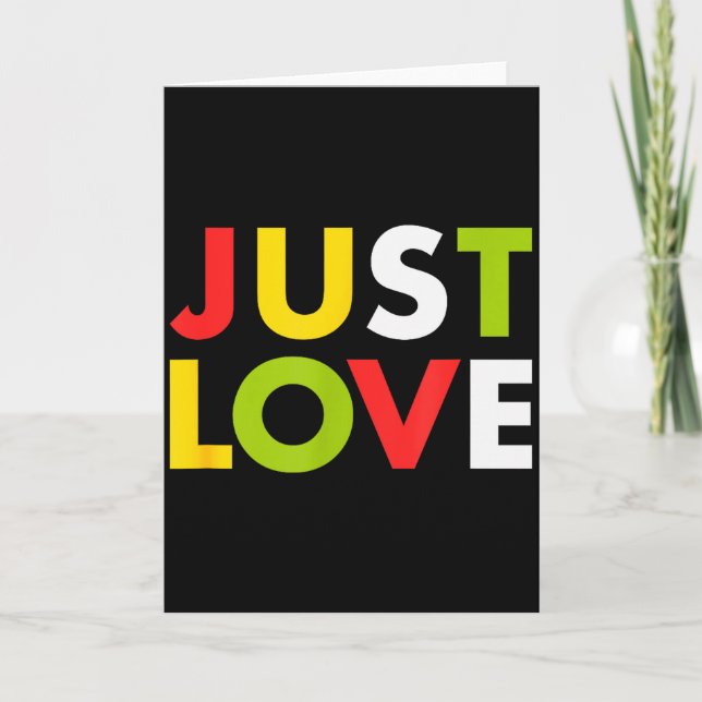 Valentine Just Love Theme  Card (Front)
