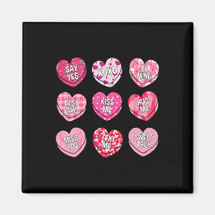 Valentine Kiss Me Hug Me Candy Sweethearts Girl Ki Magnet