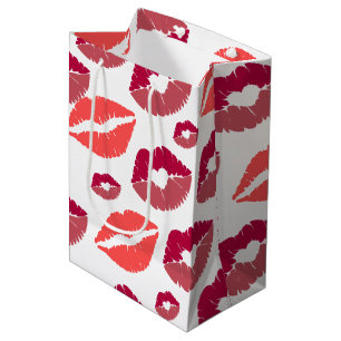Valentine kiss the miss goodbye Bridal Shower Medium Gift Bag