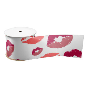 Valentine kiss the miss goodbye Bridal Shower Satin Ribbon