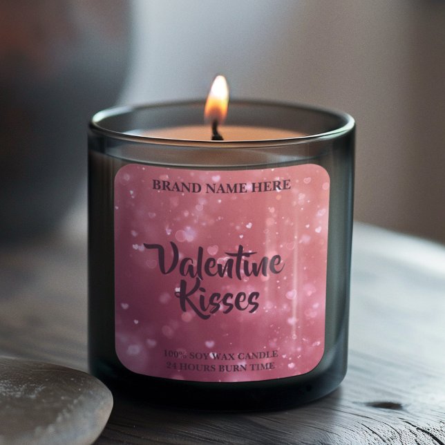 Valentine Kisses Chic Valentine Candle Sticker (Creator Uploaded)