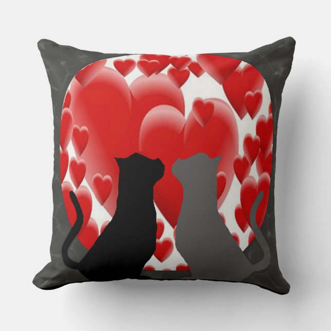 Valentine Kitties Cushion (Front)