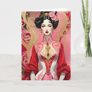 Valentine Lady with Diamond Shaped Bodice Announcement