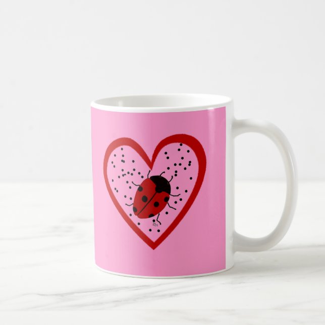 Valentine Ladybug Coffee Mug (Right)
