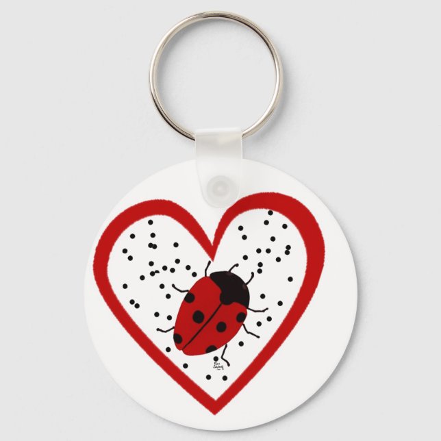 Valentine Ladybug Key Ring (Front)