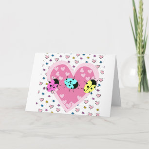 VALENTINE LADYBUGS HOLIDAY CARD