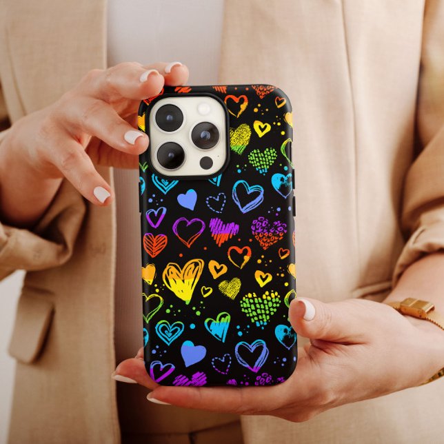 Valentine LGBT Love Hearts | iPhone 14 Case-Mate Case (Creator Uploaded)