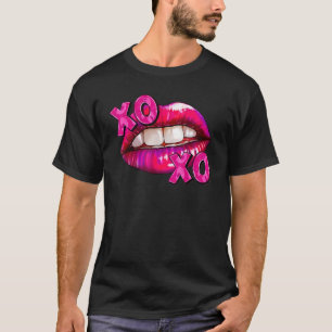 Valentine Lips XOXO Valentine's Day Women Girls T-Shirt