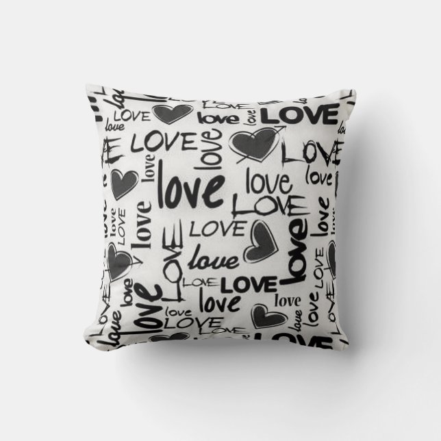 Valentine Love Art Throw Pillow (Front)