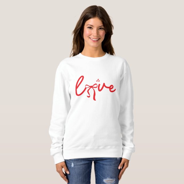 Valentine Love Bow Sweatshirt (Front Full)