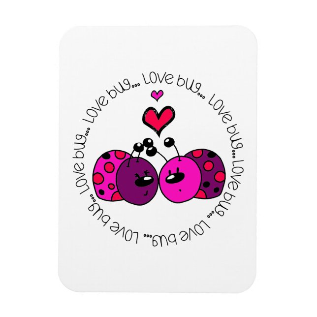 Valentine Love Bug Magnet (Vertical)
