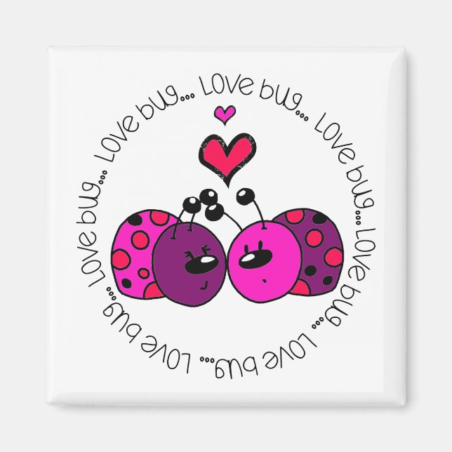 Valentine Love Bug Magnet (Front)