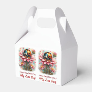 Valentine Love Bug on Blossoms Rose Favour Box