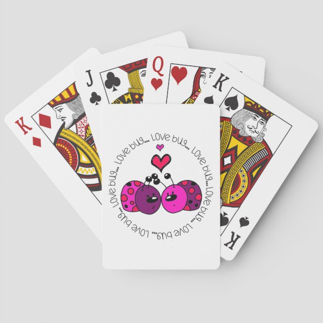 Valentine Love Bug Playing Cards (Back)