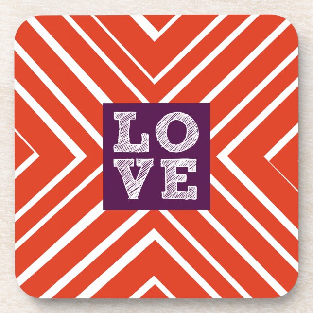 Valentine LOVE Bullseye Coaster (Front)