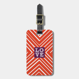 Valentine LOVE Bullseye Luggage Tag
