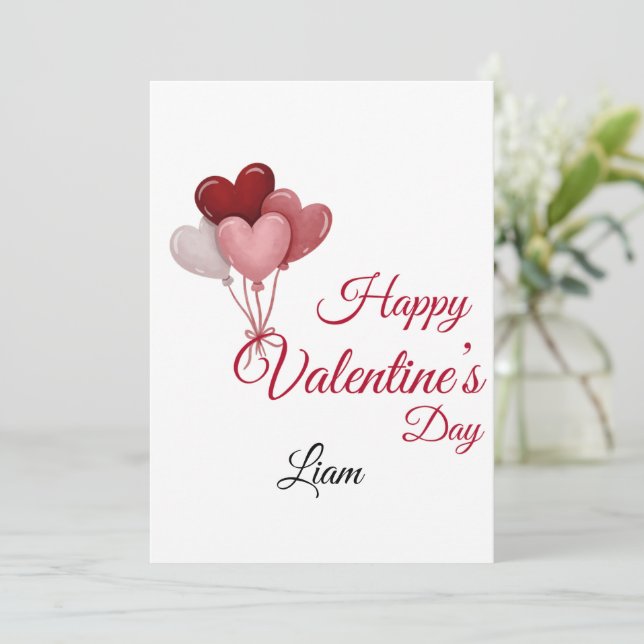 Valentine Love Card | Romantic for Him & Her (Standing Front)