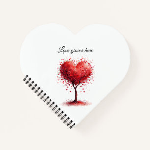 Valentine Love Card Romantic for Him & Her Notebook