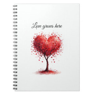 Valentine Love Card Romantic for Him & Her Notebook