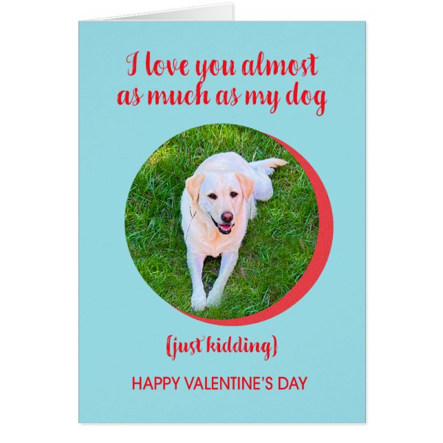 Valentine Love Dog More, Just Kidding, Funny (Front)