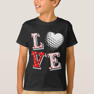 Valentine Love Golf Heart Valentine Day Women Men T-Shirt