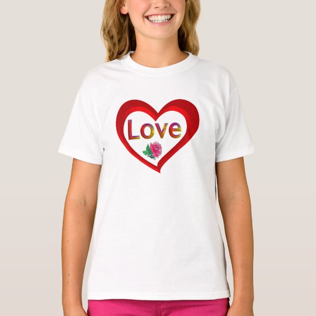 Valentine Love Heart Shirt (Front)